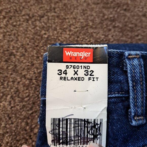 NWT Wrangler Hero Relaxed Fit Denim Jeans 97601ND Size 34Wx32L - Picture 2 of 10